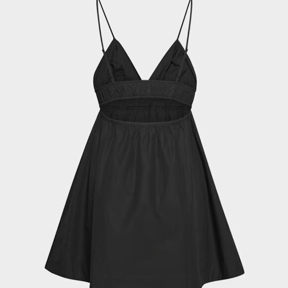 NWT Aritzia BABATON Encourage Poplin Black Mini Dress L - Picture 7 of 9